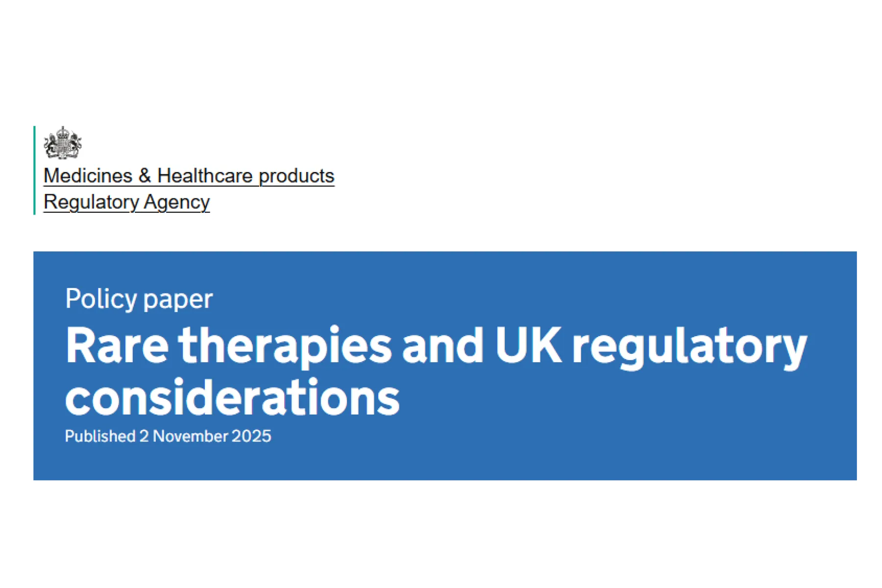 Screenshot of MHRA blog post headline